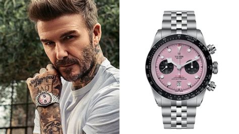 tudor david beckham|tudor pink chrono for sale.